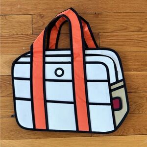 Jump From Paper 2D Illusion Briefcase Tote
